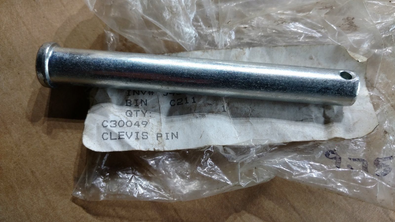 C30049 PIN - CLEVIS 1/2 X 4.0 ZP C26795 C10888 - Ingersoll/Case Tractor Part