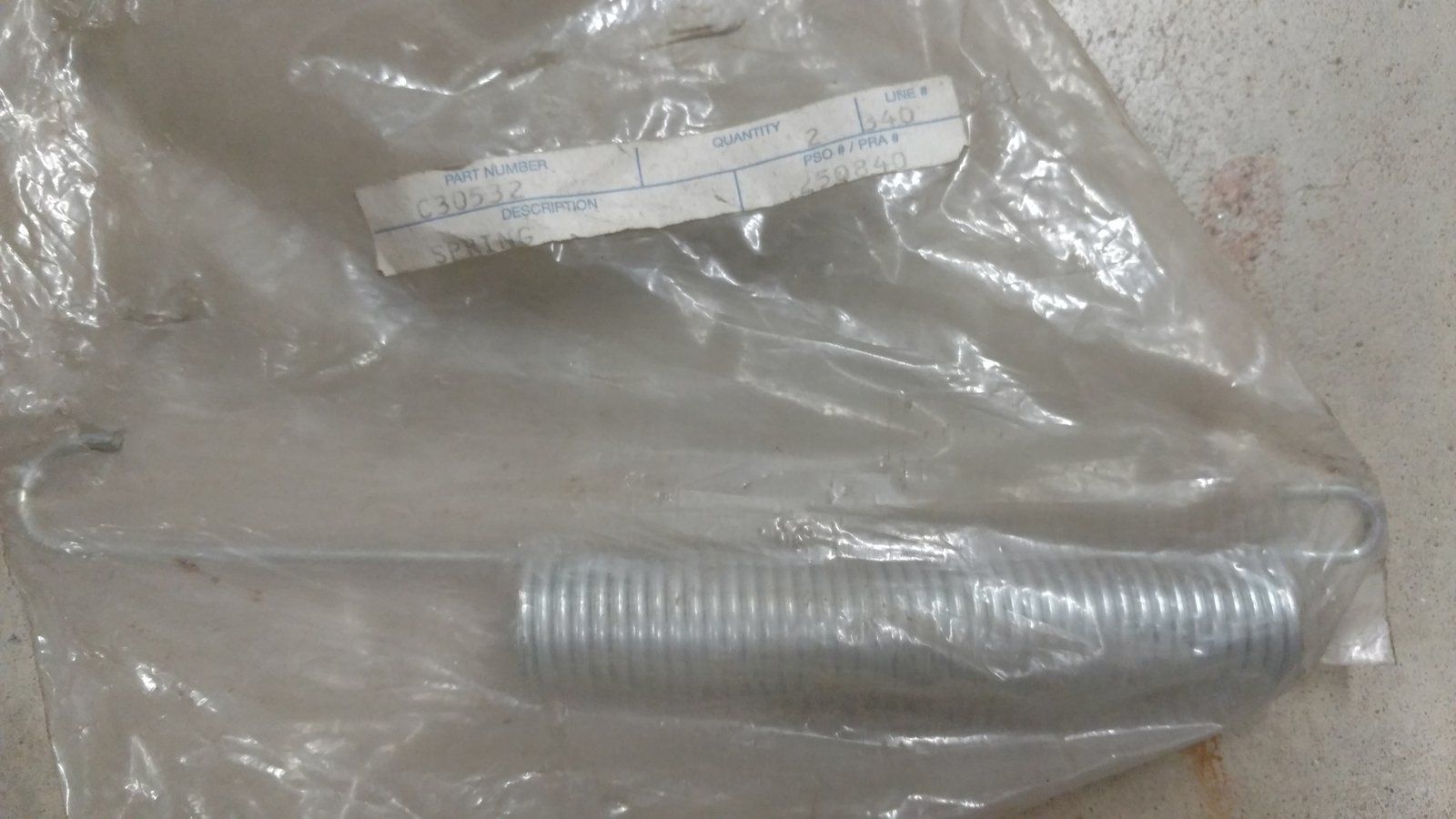 C30532 SPRING - P.T.O. - Ingersoll/Case Tractor Part