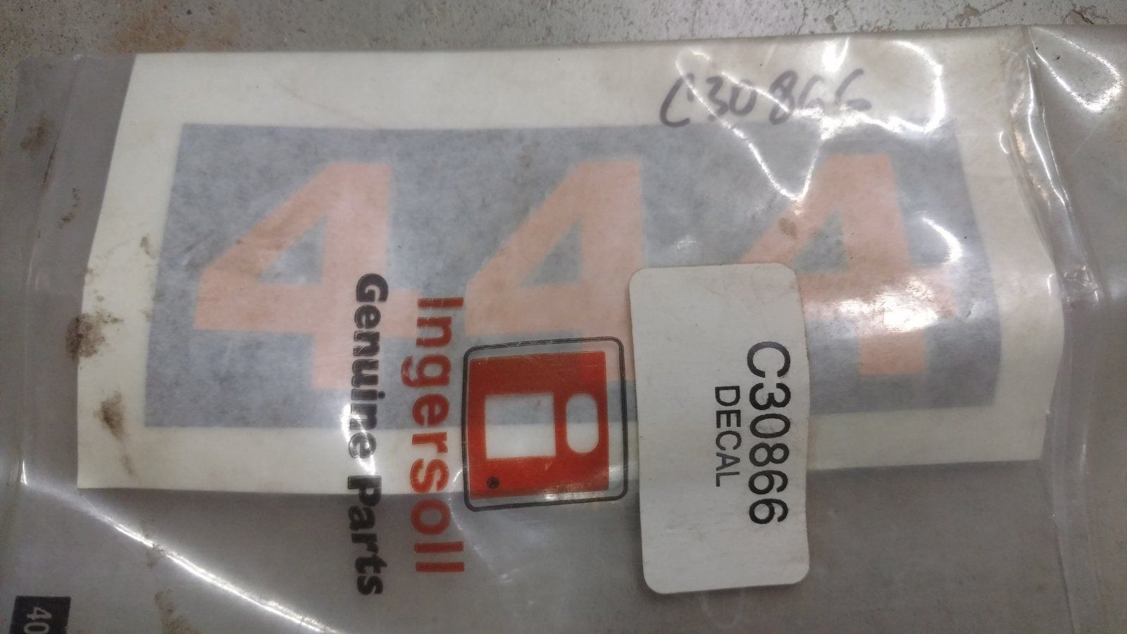 C30866 DECAL - MODEL 444 - Ingersoll/Case Tractor Part