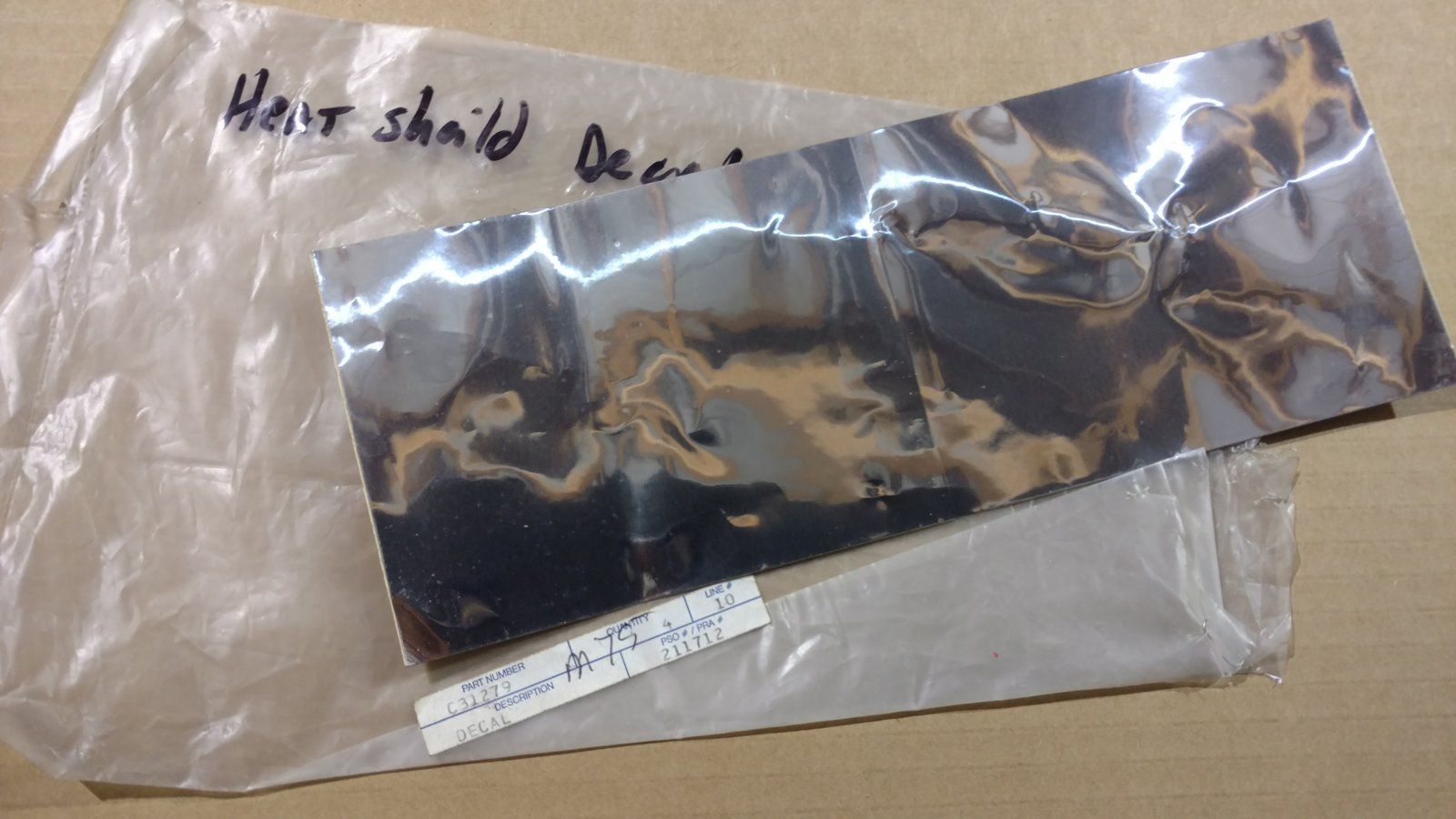 C31279 SHIELD - HEAT 3.75 X 5 .0 (FOIL .002 THK) - Ingersoll/Case Tractor Part