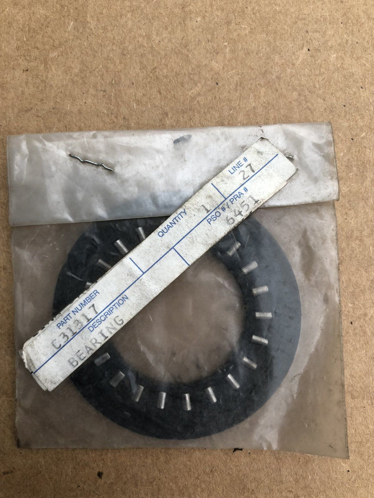 C31317 BEARING - THRUST - Ingersoll/Case Tractor Part