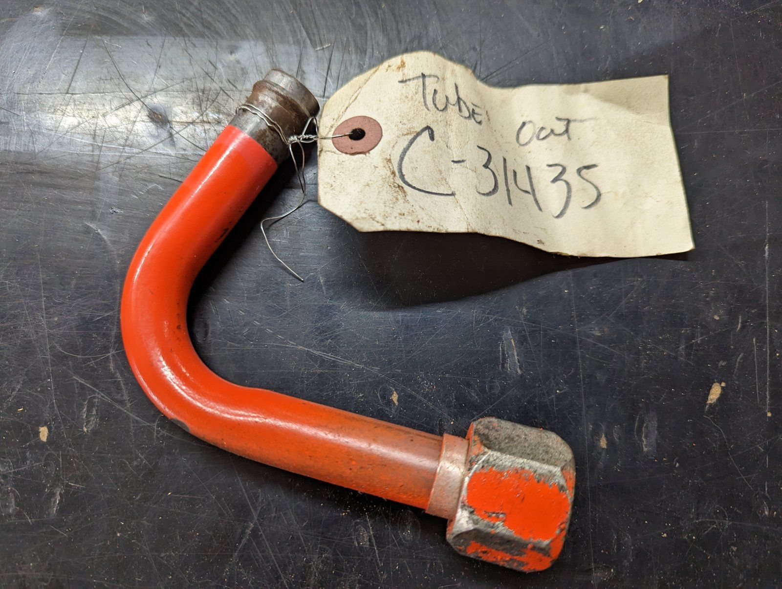C31435 USED TUBE - VALVE TO HEAT EXCHANGER - Ingersoll/Case Tractor Part