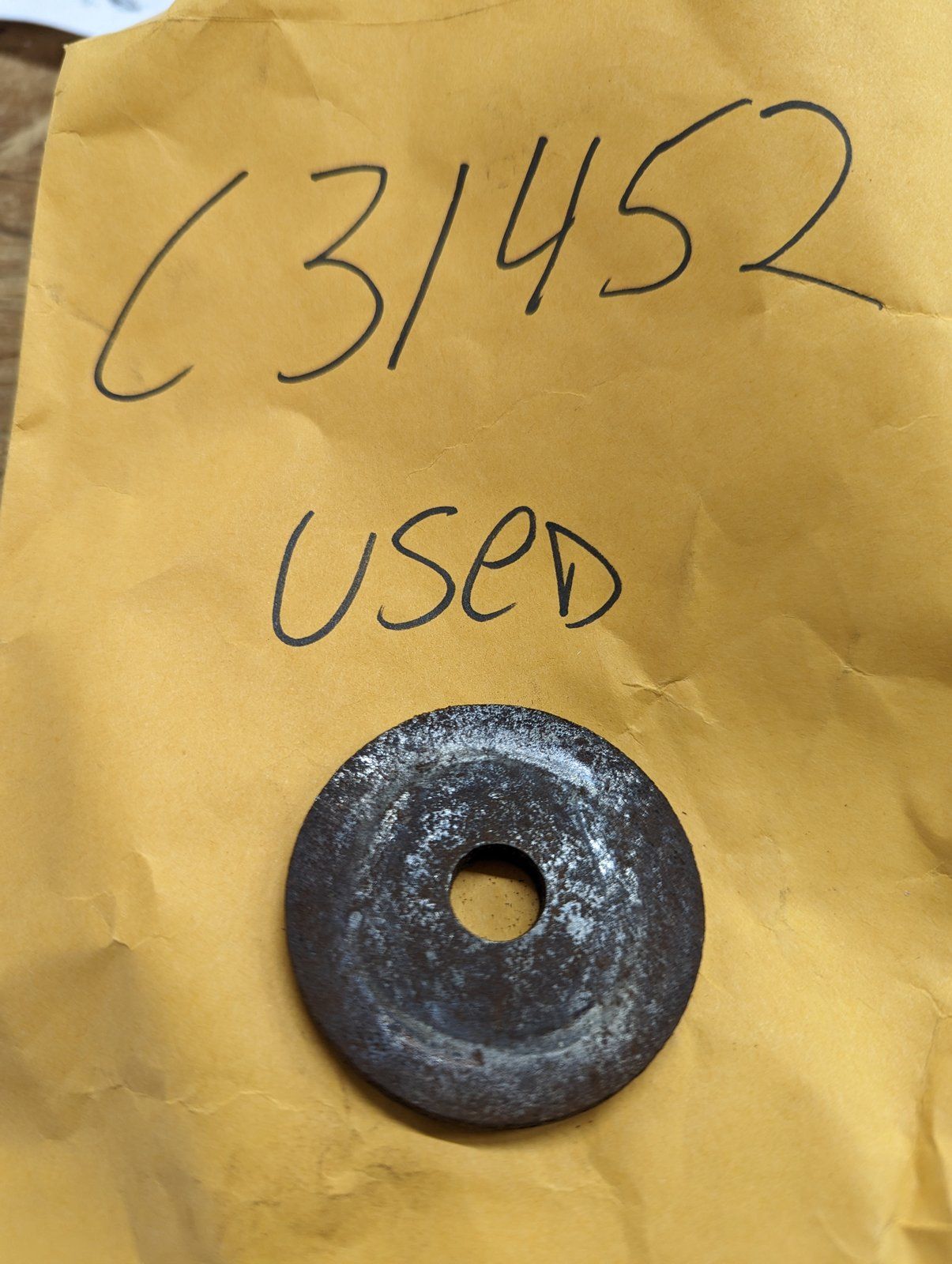 C31452 USED WASHER .438x2.0x.153/.213 HARD'D - Ingersoll/Case Tractor Part
