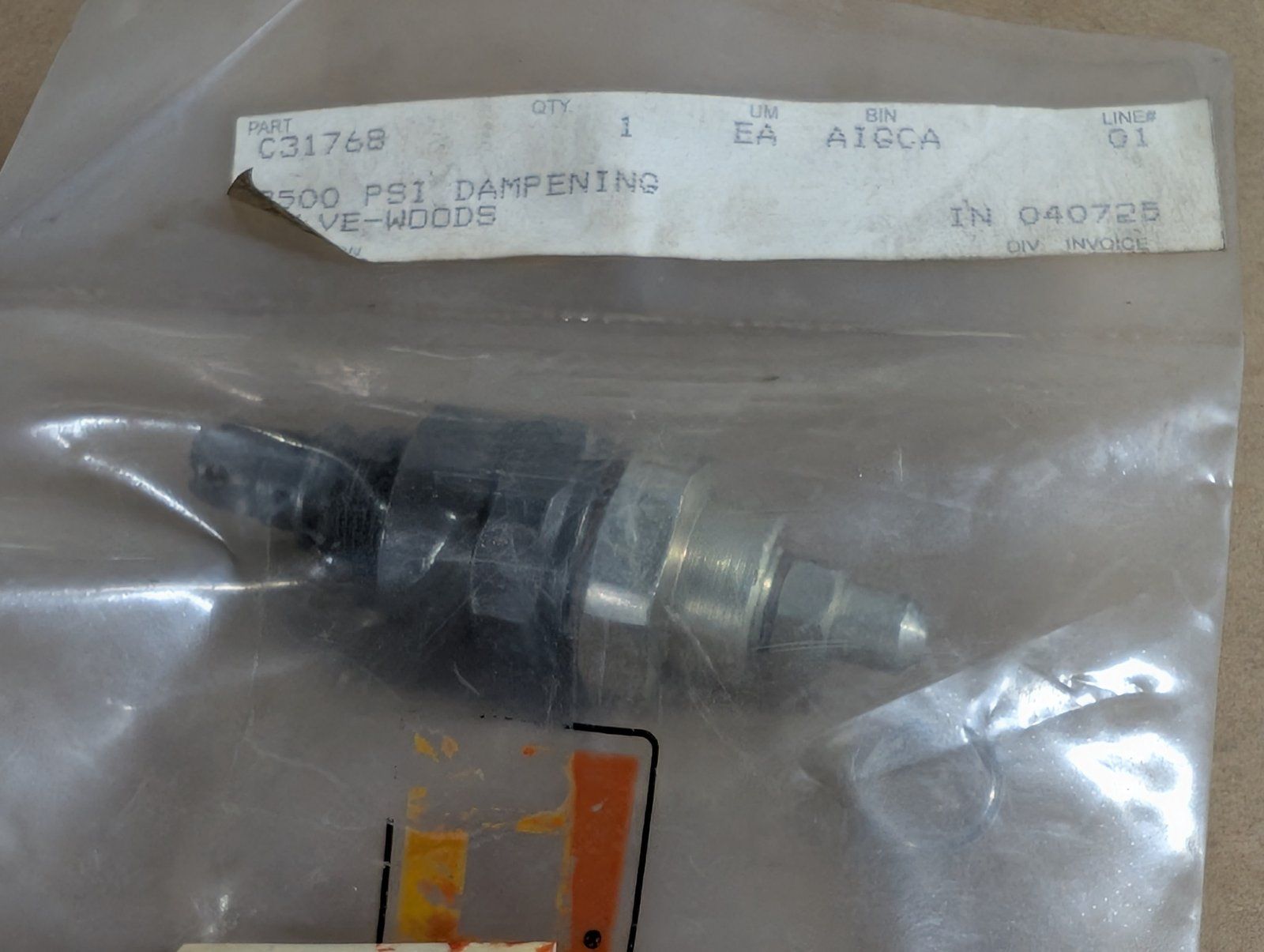 C31768 VALVE 2500 PSI SHOCK DAMPING WOODS 33449 - Ingersoll/Case Tractor Part