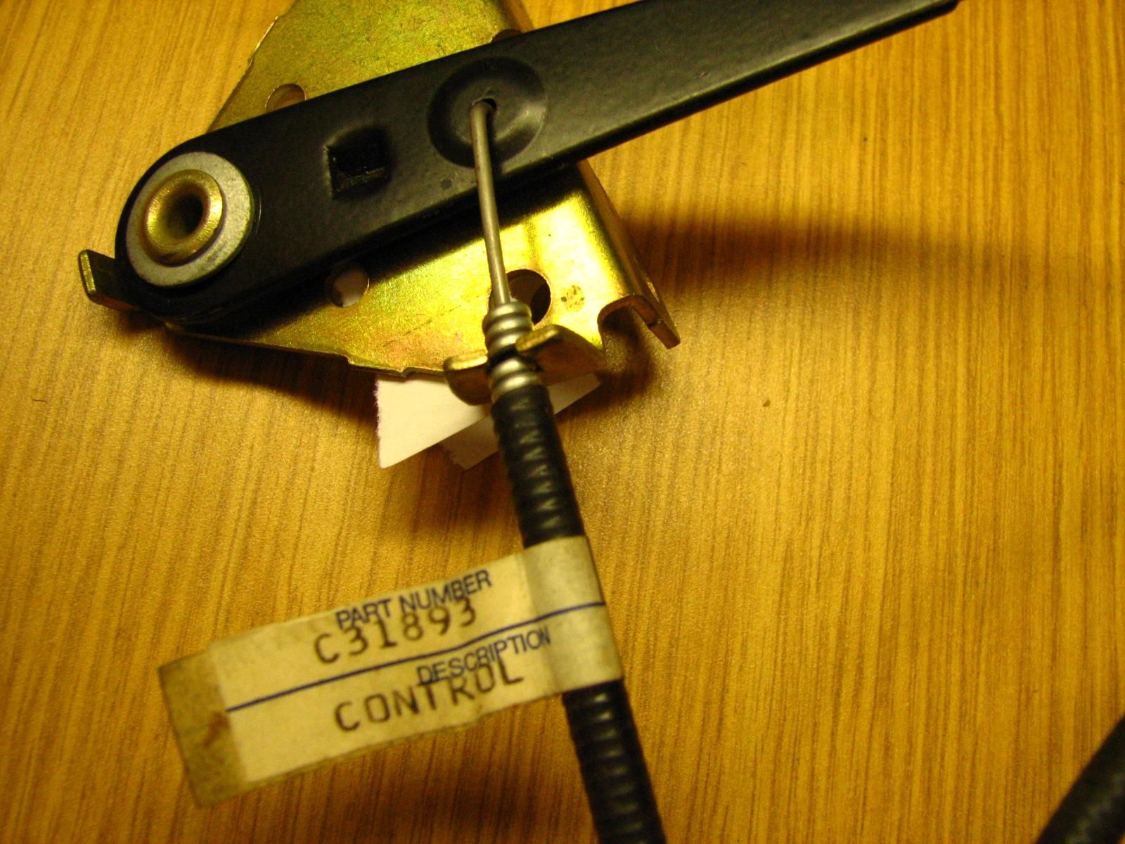 C31893 CHOKE CONTROL CABLE C46341 - Ingersoll/Case Tractor Part