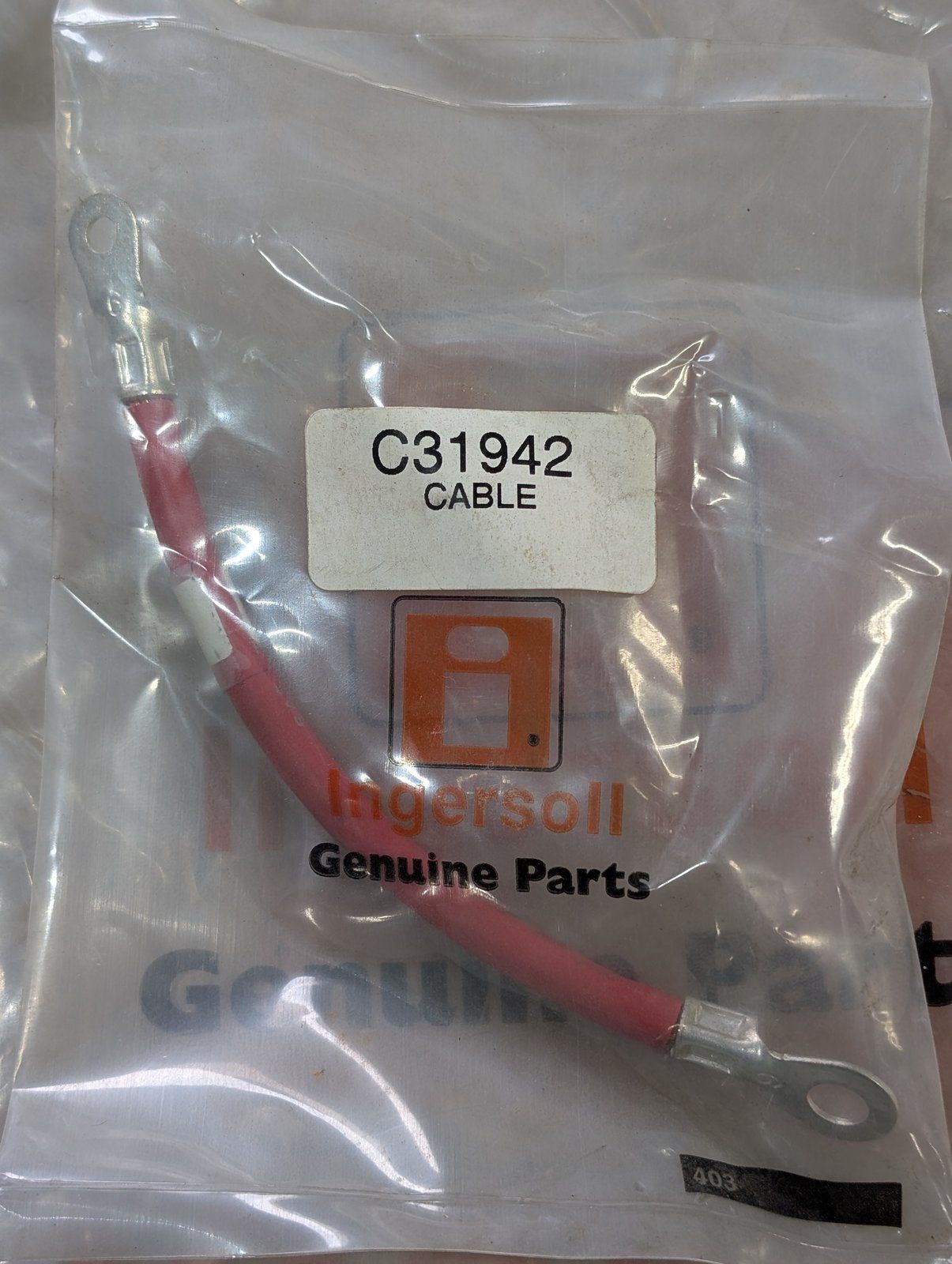 C31942 CABLE - BATTERY RED 6 GA. X 6.5 - Ingersoll/Case Tractor Part