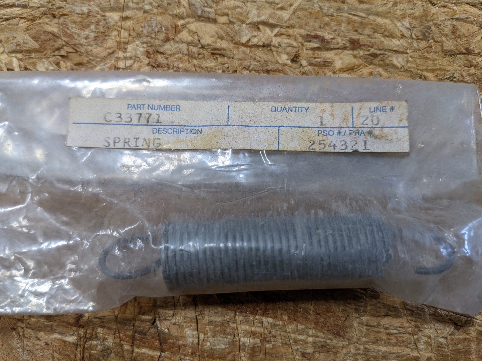 C33771 SPRING - EXTENSION 3.0 X .62 OD - Ingersoll/Case Tractor Part