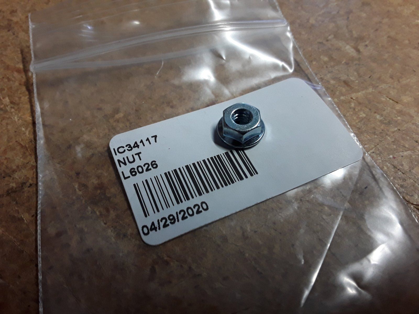 C34117 NUT #10-24 THD HX SERRFL LOCK - Ingersoll/Case Tractor Part