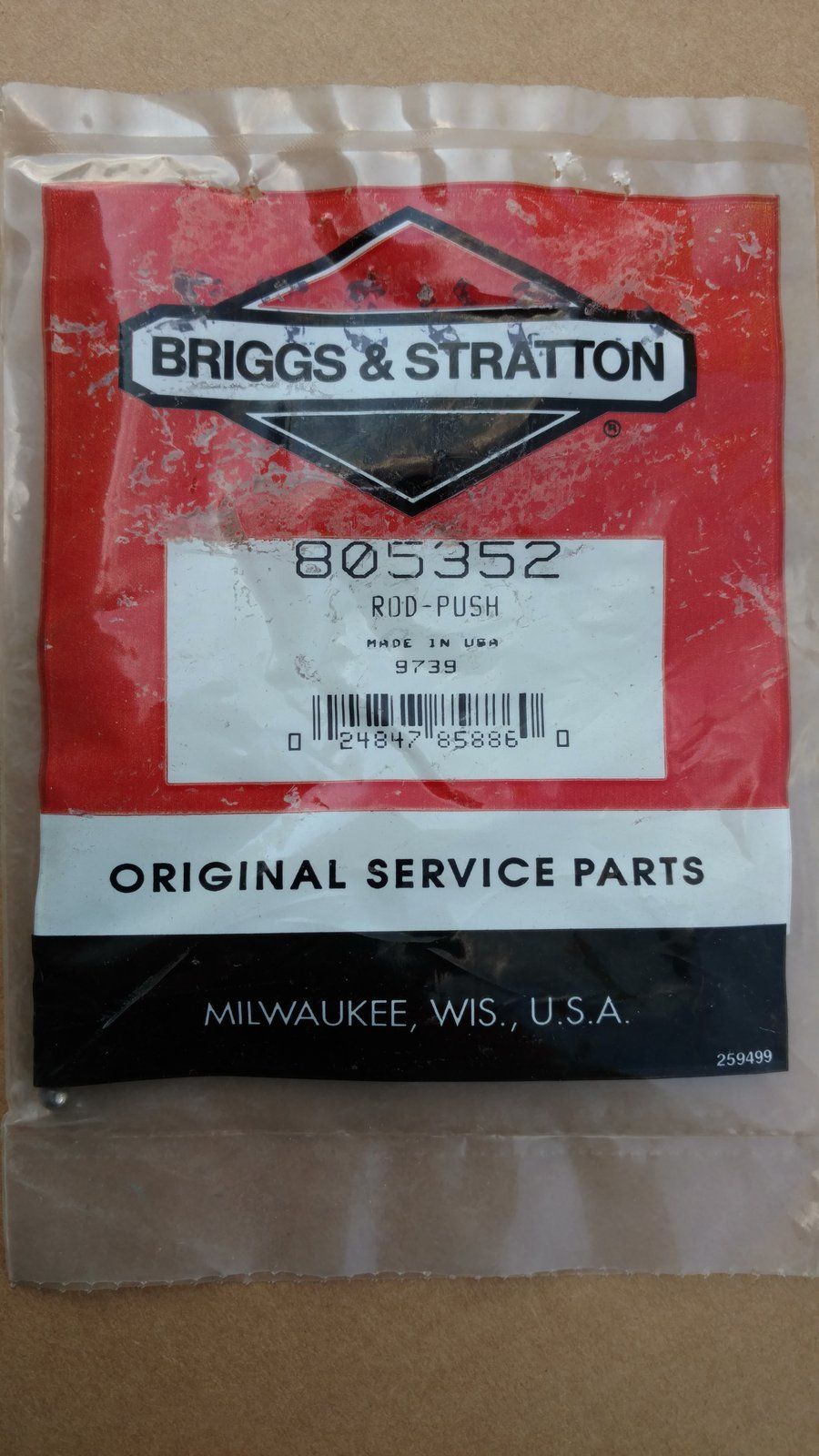 C34372 PUSH ROD - INTAKE B/S 805352 - Ingersoll/Case Tractor Part