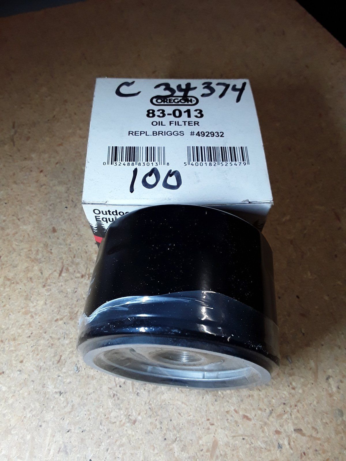 C34374 OIL FILTER BRIGGS 492932 OREGON 83-013 STENS 120-345 NAPA 1348 - Ingersoll/Case Tractor Part