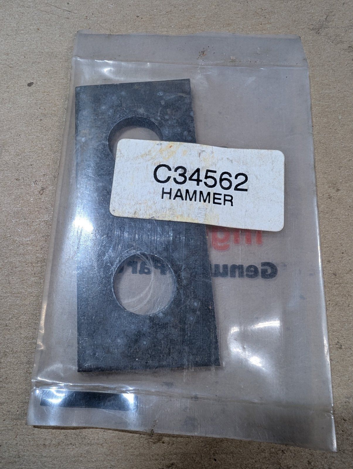 C34562 HAMMER - USE MACKISSIC #500-0008 - Ingersoll/Case Tractor Part