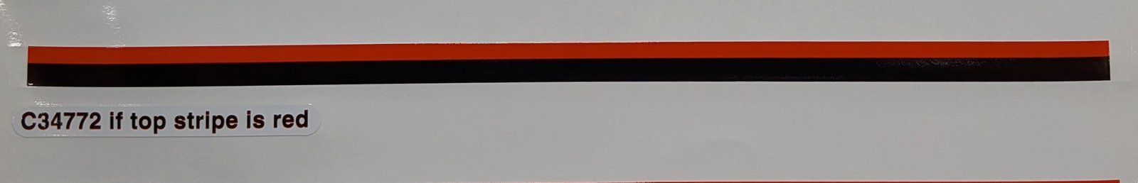 C34772 DECAL DOUBLE PIN STRIPE ORANGE / BLACK - Ingersoll/Case Tractor Part