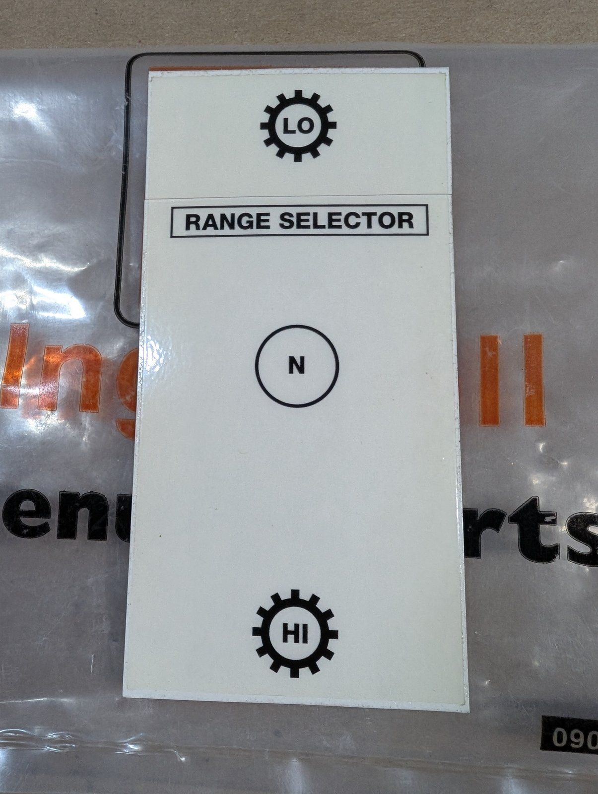 C34776 DECAL - SHIFT RANGE - Ingersoll/Case Tractor Part
