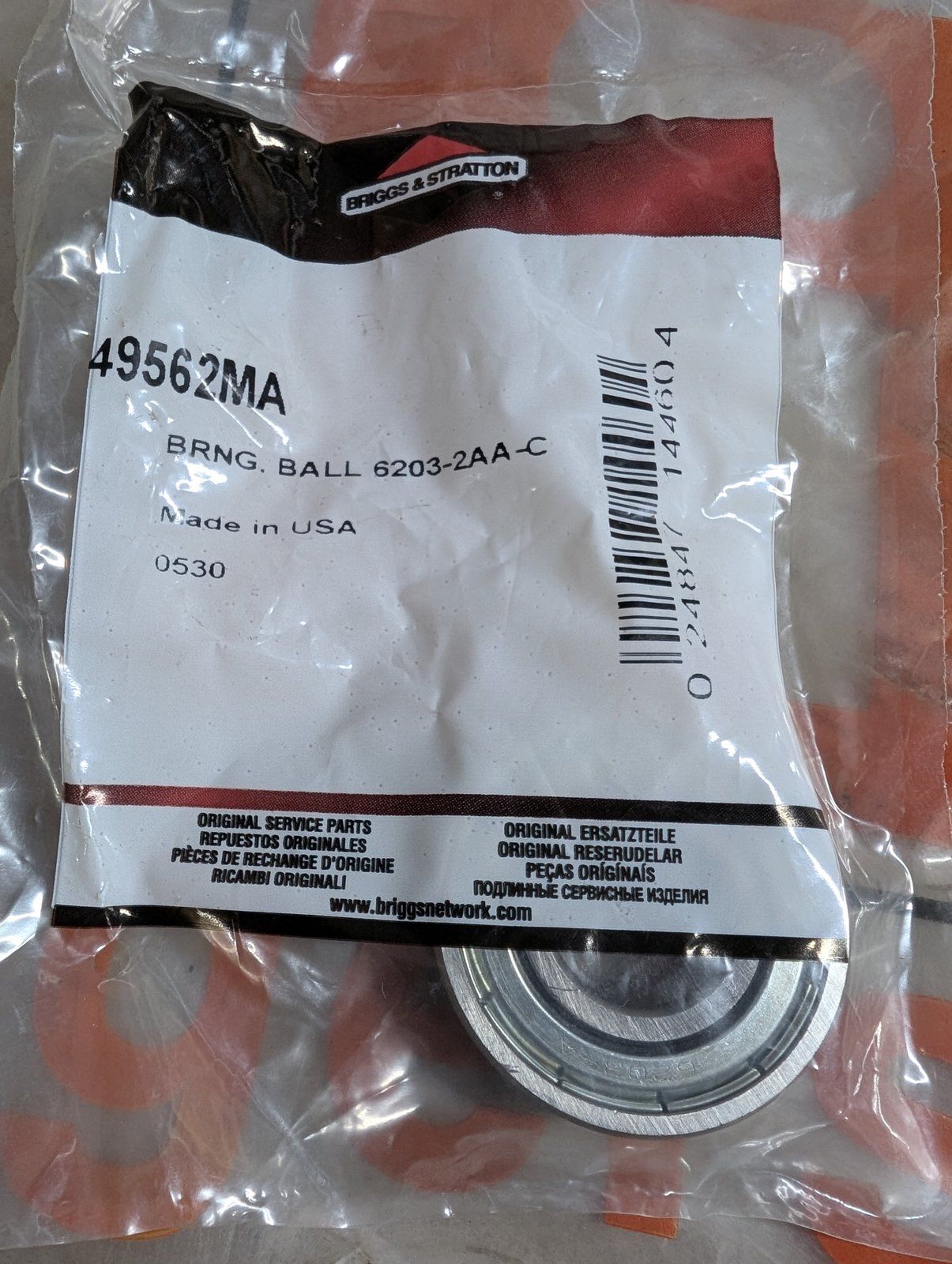 C34983 BEARING-BALL .669 (810 - 1214) - Ingersoll/Case Tractor Part