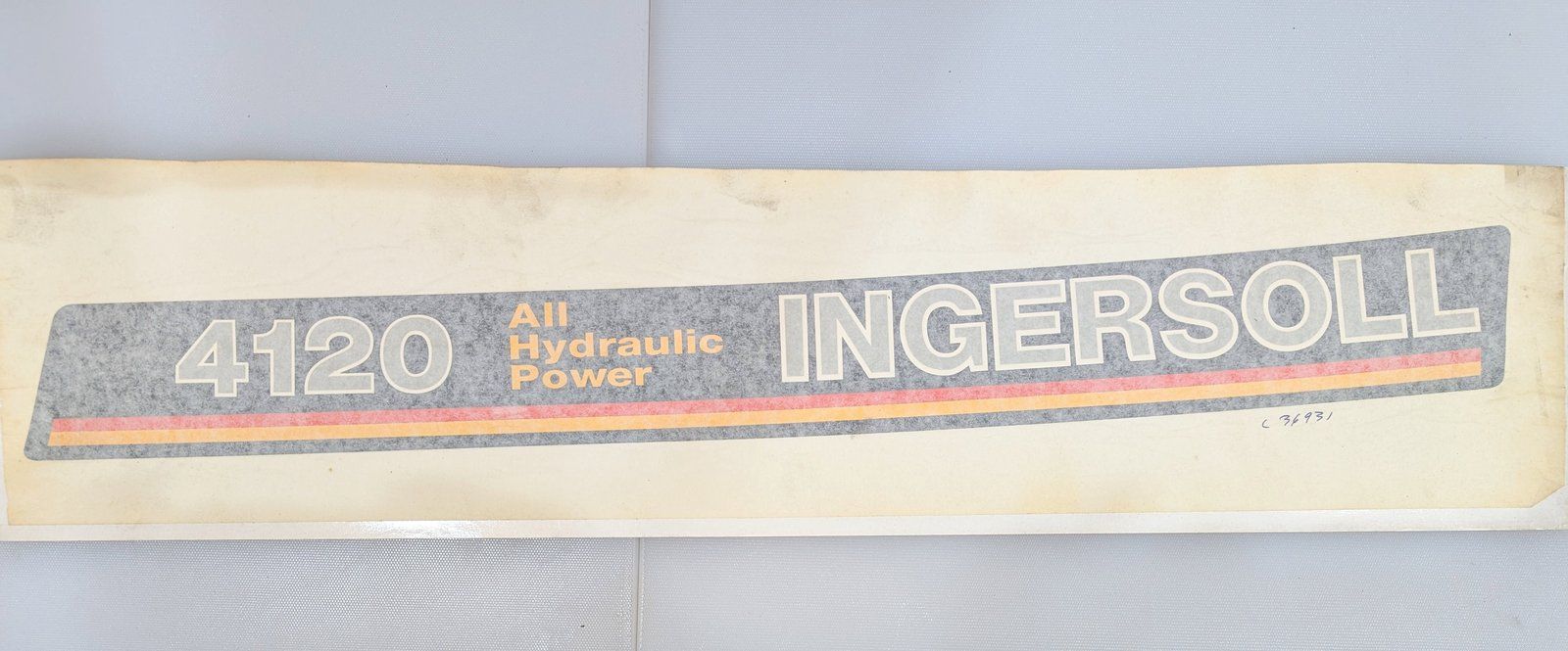 C36931 DECAL - HOOD RH 4120 - Ingersoll/Case Tractor Part