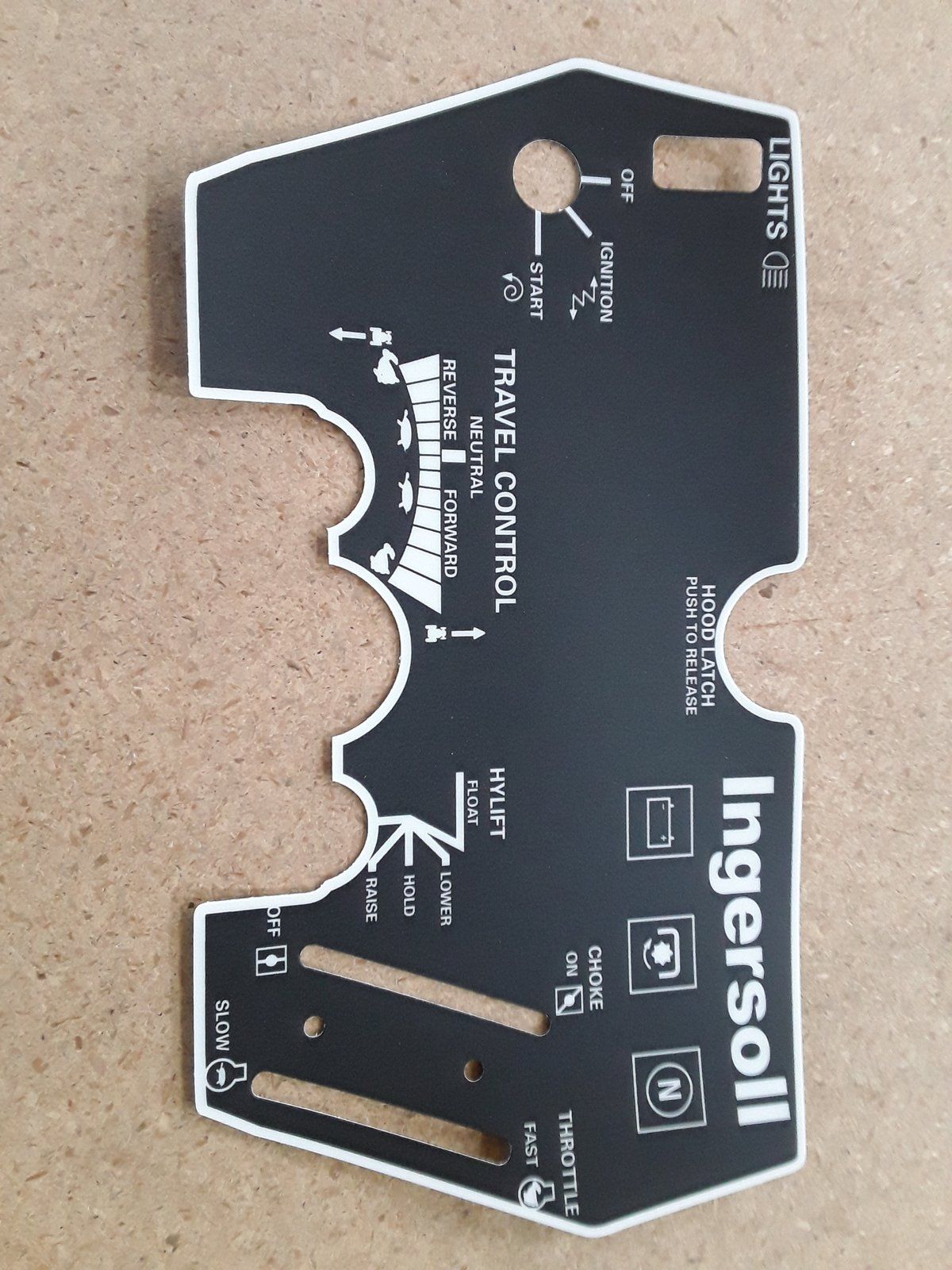 C36933 DASH DECAL - WITHOUT PTO - Ingersoll/Case Tractor Part