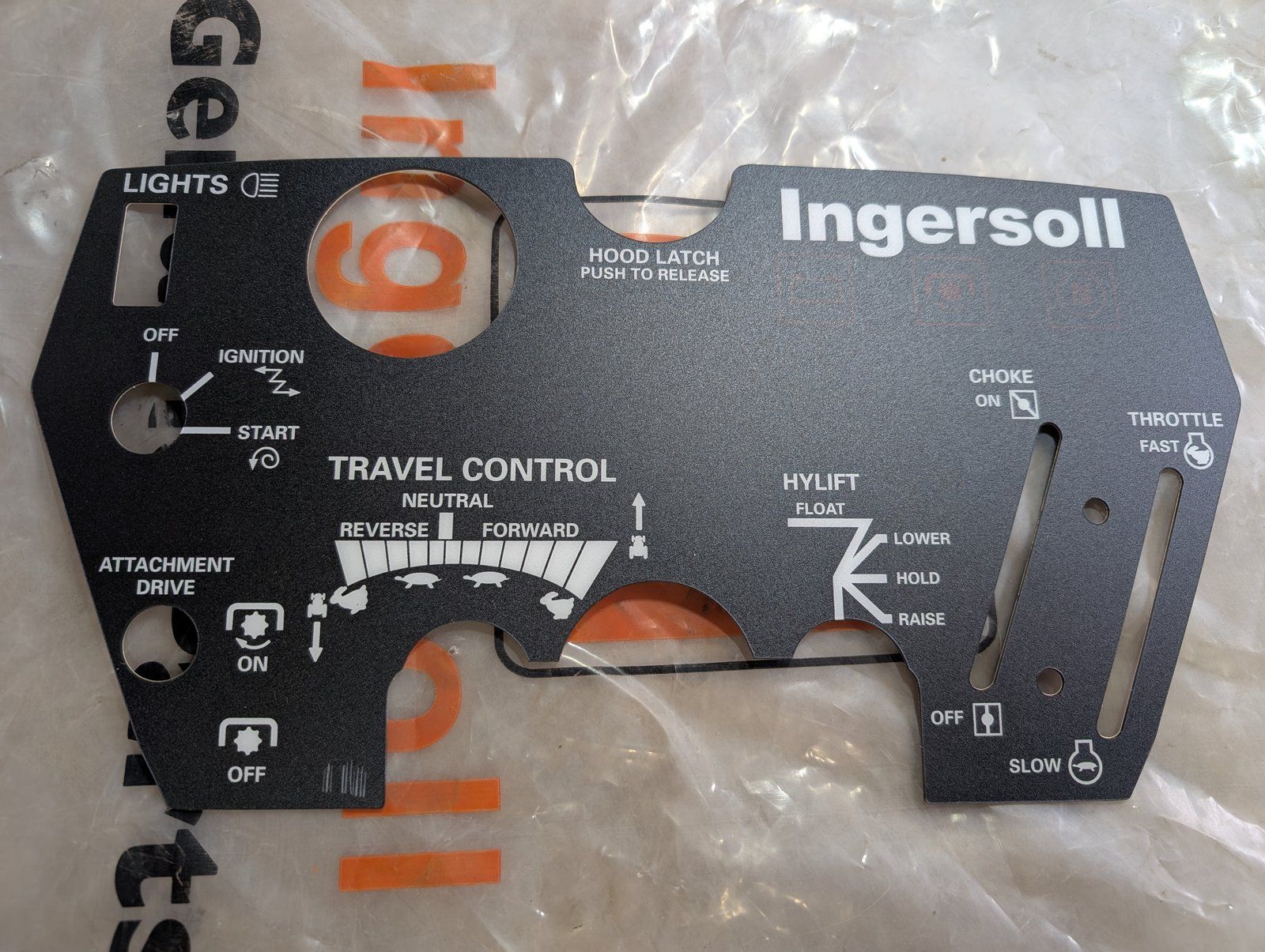 C37166 INSERT INSTRUMENT PANEL - Ingersoll/Case Tractor Part