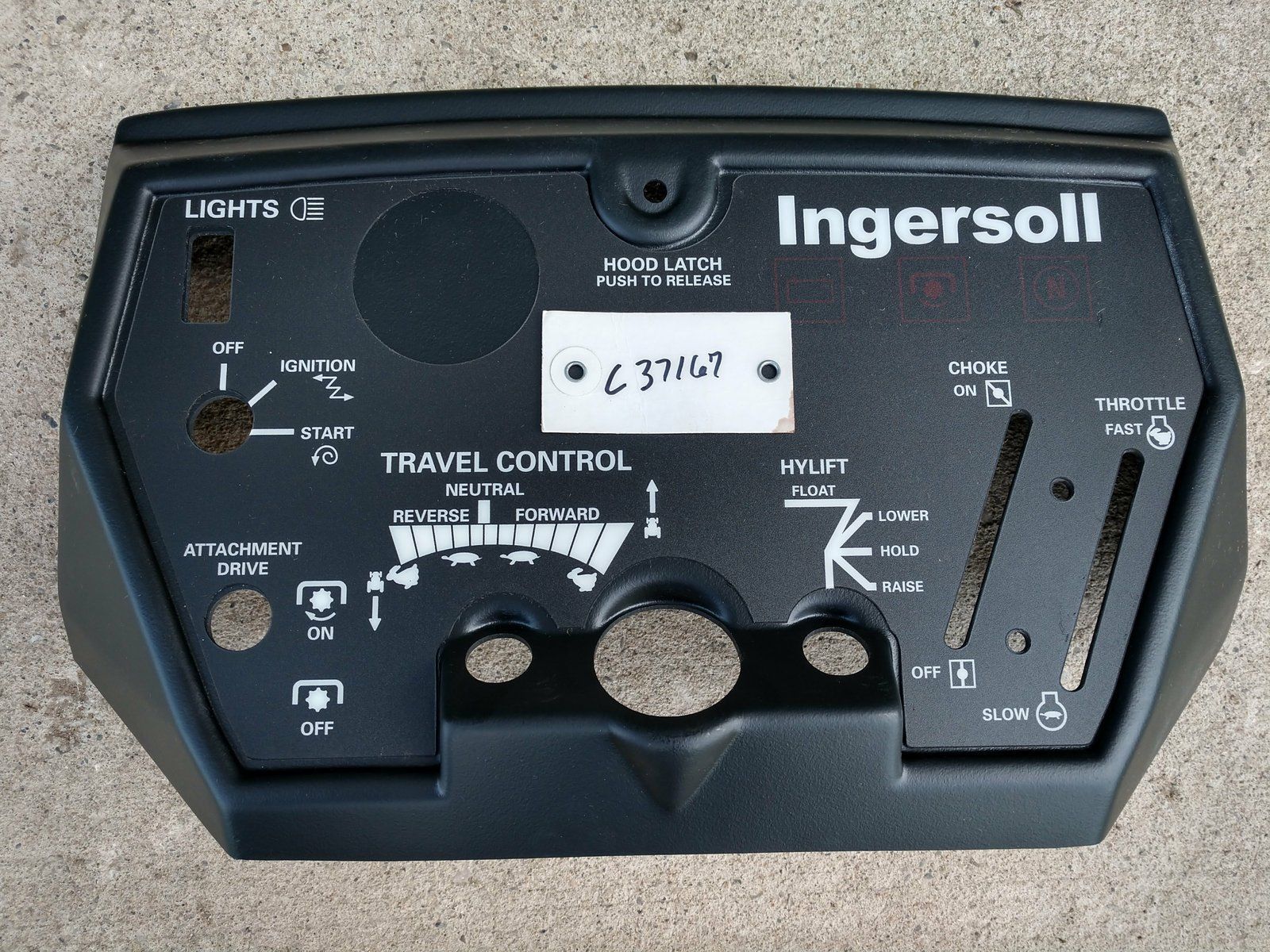 C37167 CAP ASSY.- INSTRUMENT PANEL - Ingersoll/Case Tractor Part