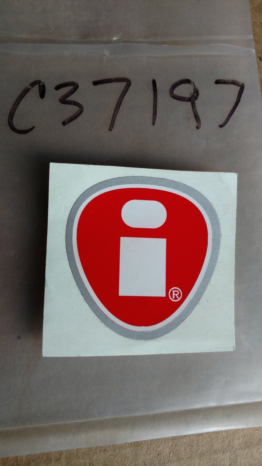 C37197 DECAL - STEERING WHEEL - Ingersoll/Case Tractor Part
