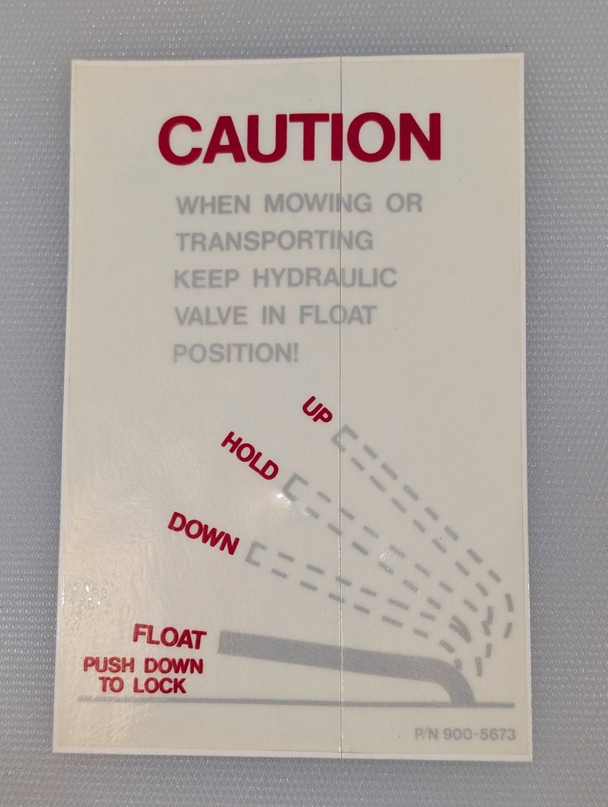 C37503 ( replaces G9005673 ) DECAL CAUTION HYD LIFT - Ingersoll/Case Tractor Part