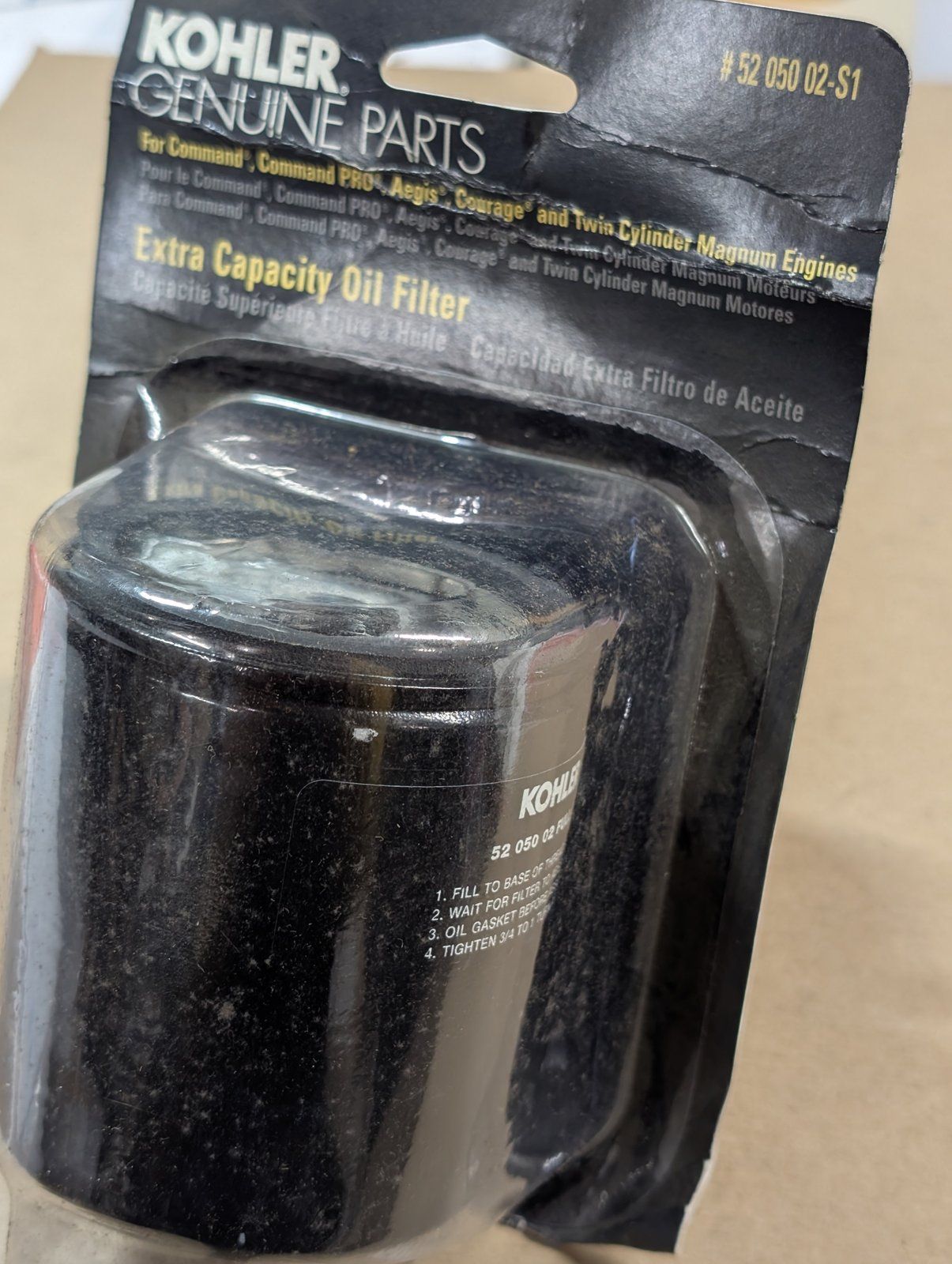 C37568 ( replaces G9005603 ) OIL FILTER KOHLER 5205002 - Ingersoll/Case Tractor Part