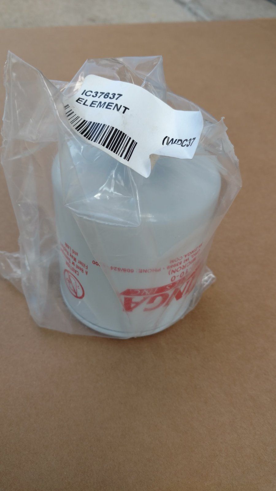 C37637 ( replaces G9008073 ) ELEMENT - OIL FILTER GRAZER - Ingersoll/Case Tractor Part
