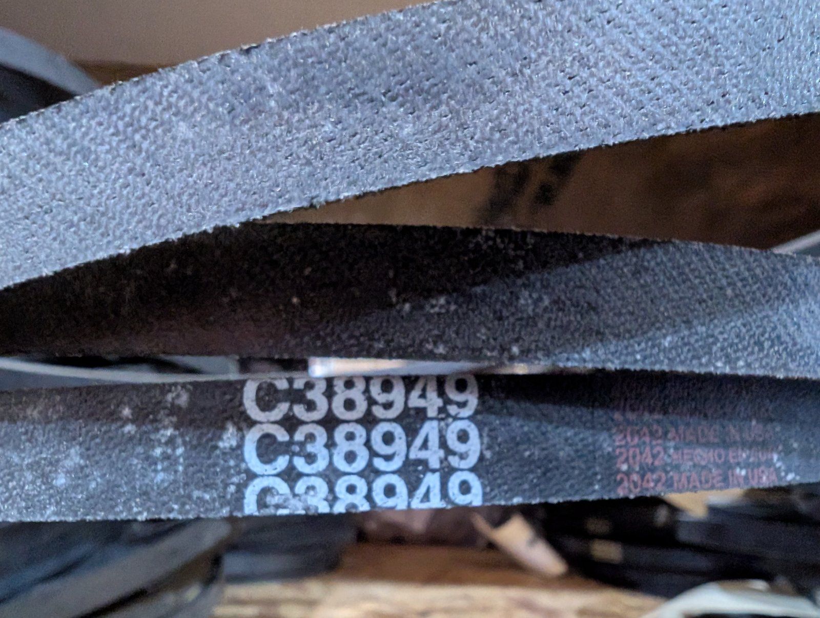 C38949 ( replaces G9003003A ) BELT -"A"x94.88" - Ingersoll/Case Tractor Part