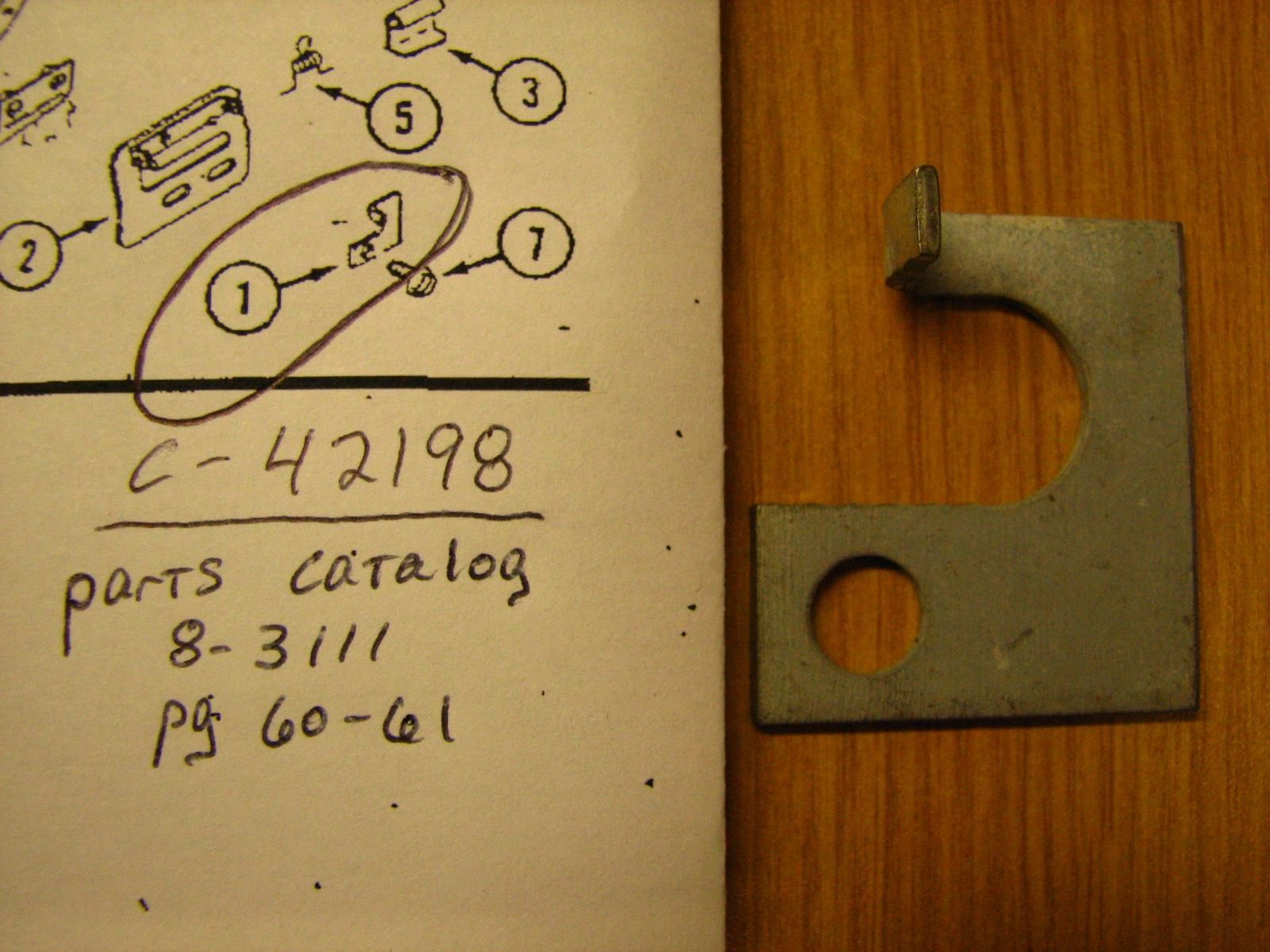 C42198 LATCH - REVERSE LOCKOUT - HYD PTO - Ingersoll/Case Tractor Part