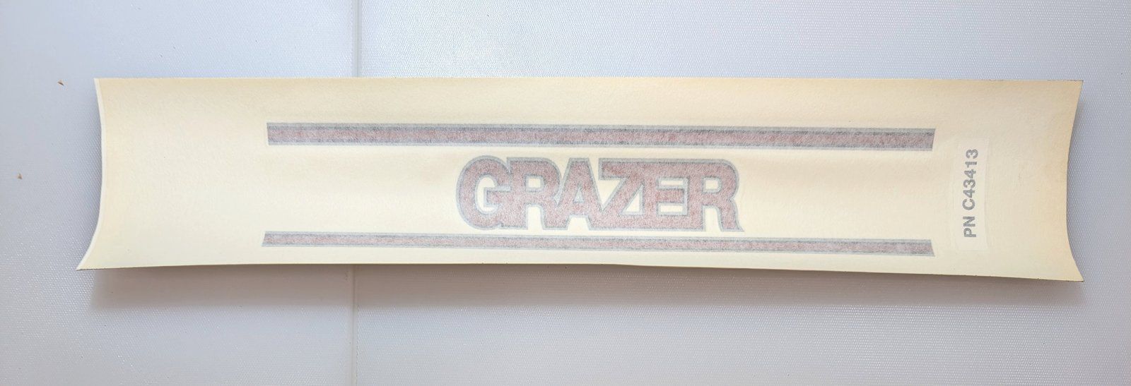 C43413 DECAL FRONT GRAZER BETWEEN LIGHTS - Ingersoll/Case Tractor Part