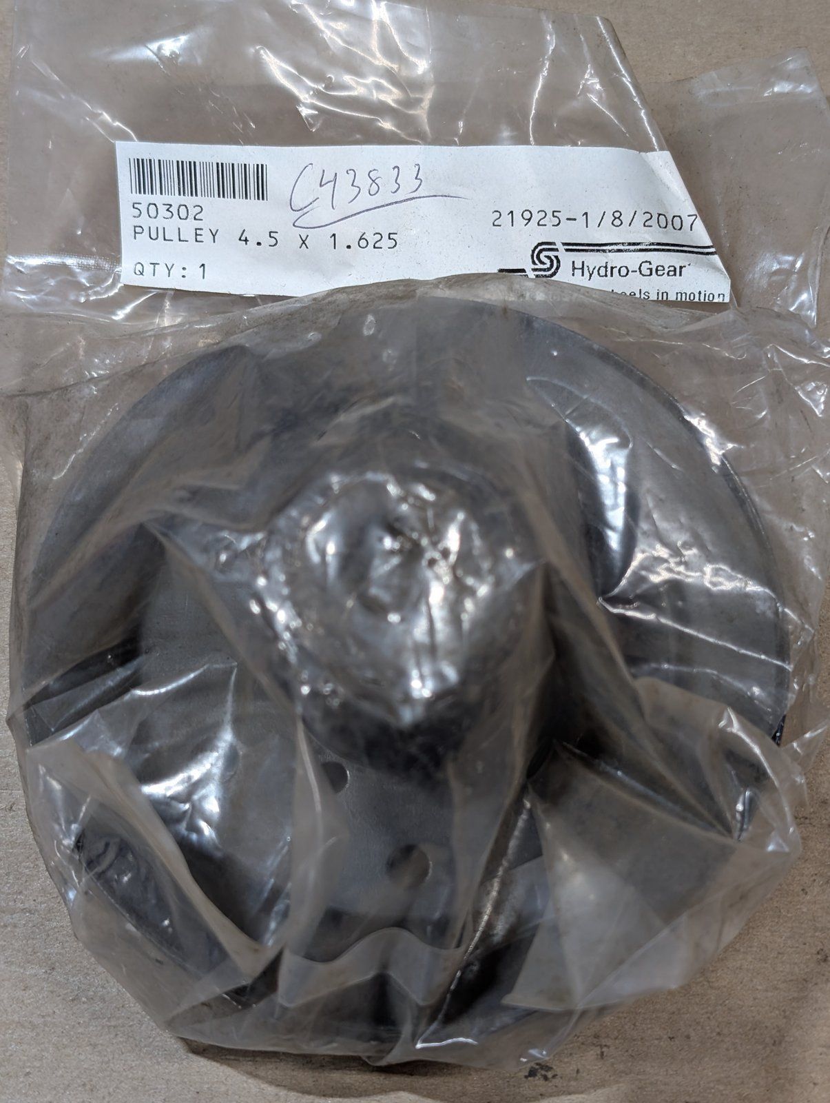 C43833 PULLEY HYDRO-GEAR 50302 1759447 - Ingersoll/Case Tractor Part