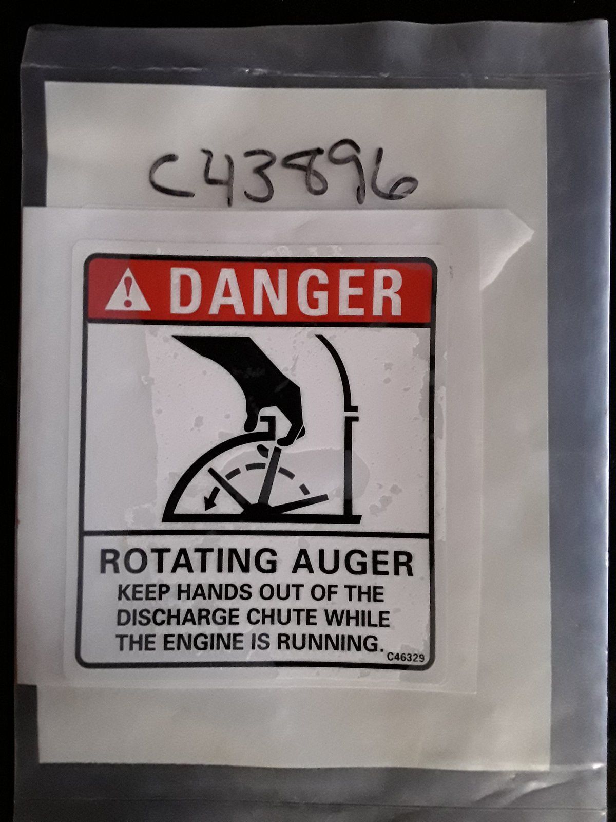 C43896 KIT - DECAL (SNOWBLOWERS) - Ingersoll/Case Tractor Part
