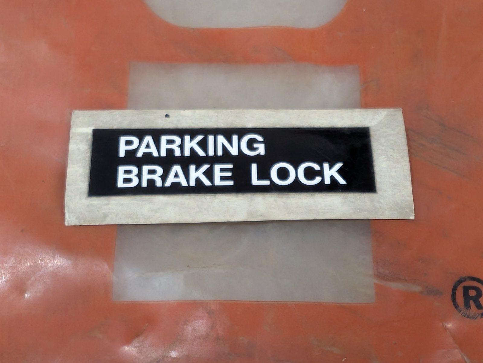 C44979 DECAL PARKING BRAKE C46312 - Ingersoll/Case Tractor Part