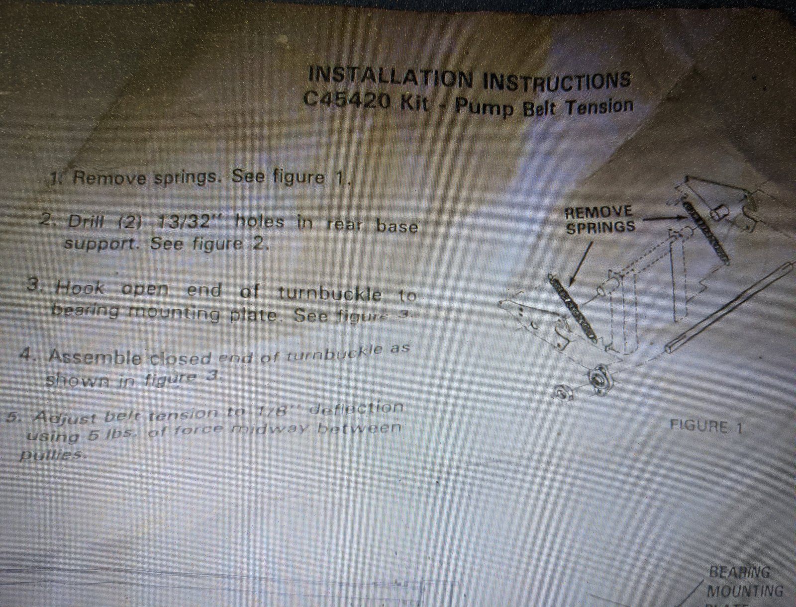 C45420 ( replaces G9021164 ) KIT - PUMP BELT TENSION - Ingersoll/Case Tractor Part