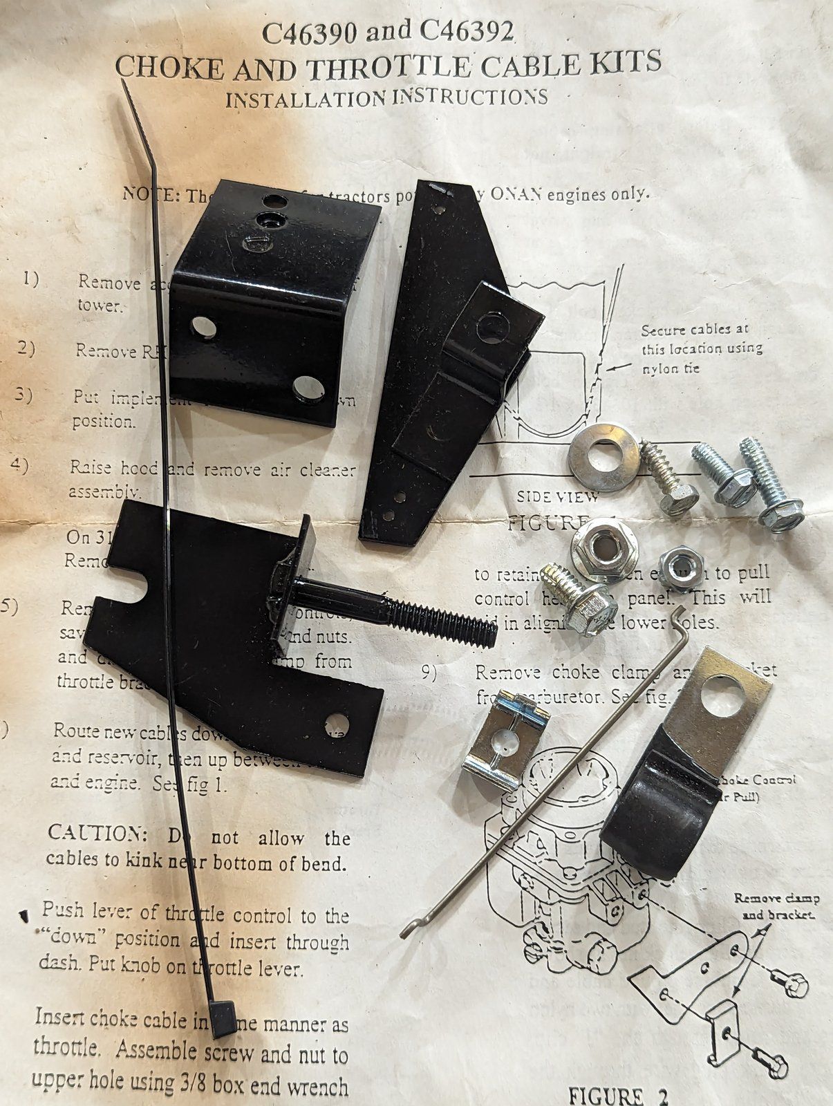 C46390 & C46392 CABLE KIT Hardware - Ingersoll/Case Tractor Part