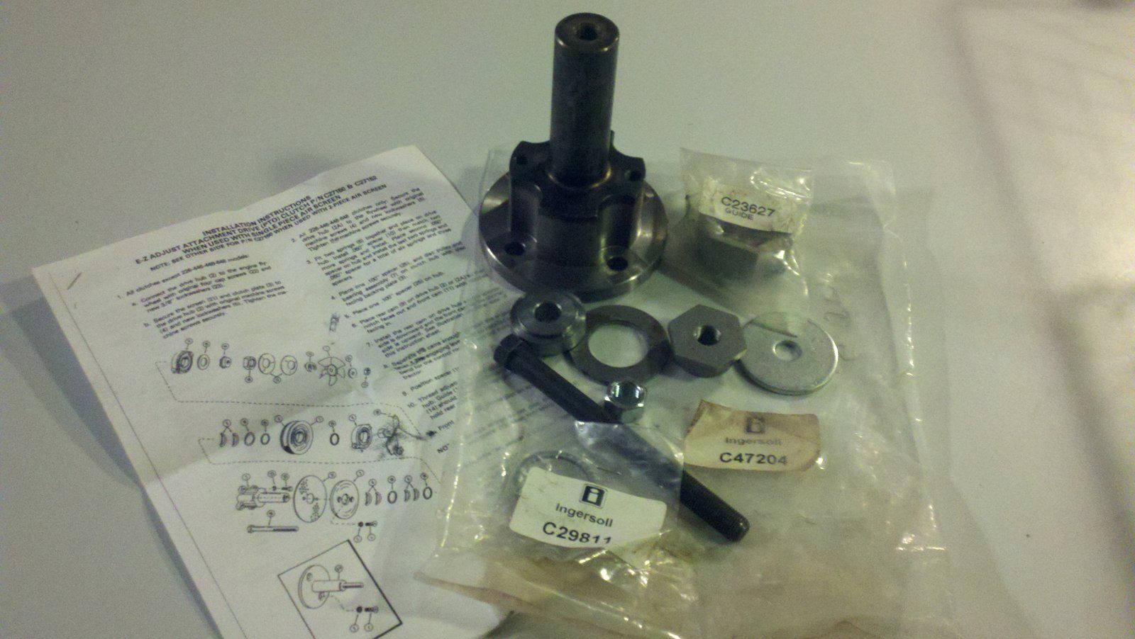 C47204 KIT - EZ ADJUST CLUTCH HUB KOHLER - Ingersoll/Case Tractor Part