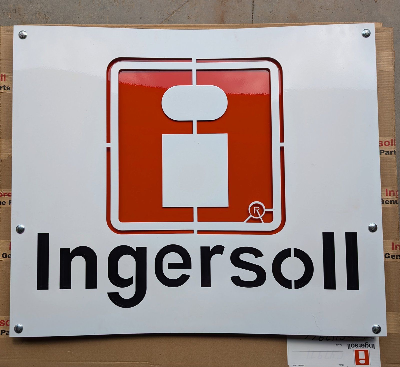 C47966 INGERSOLL METAL SIGN DOUBLE SIDED - Ingersoll/Case Tractor Part