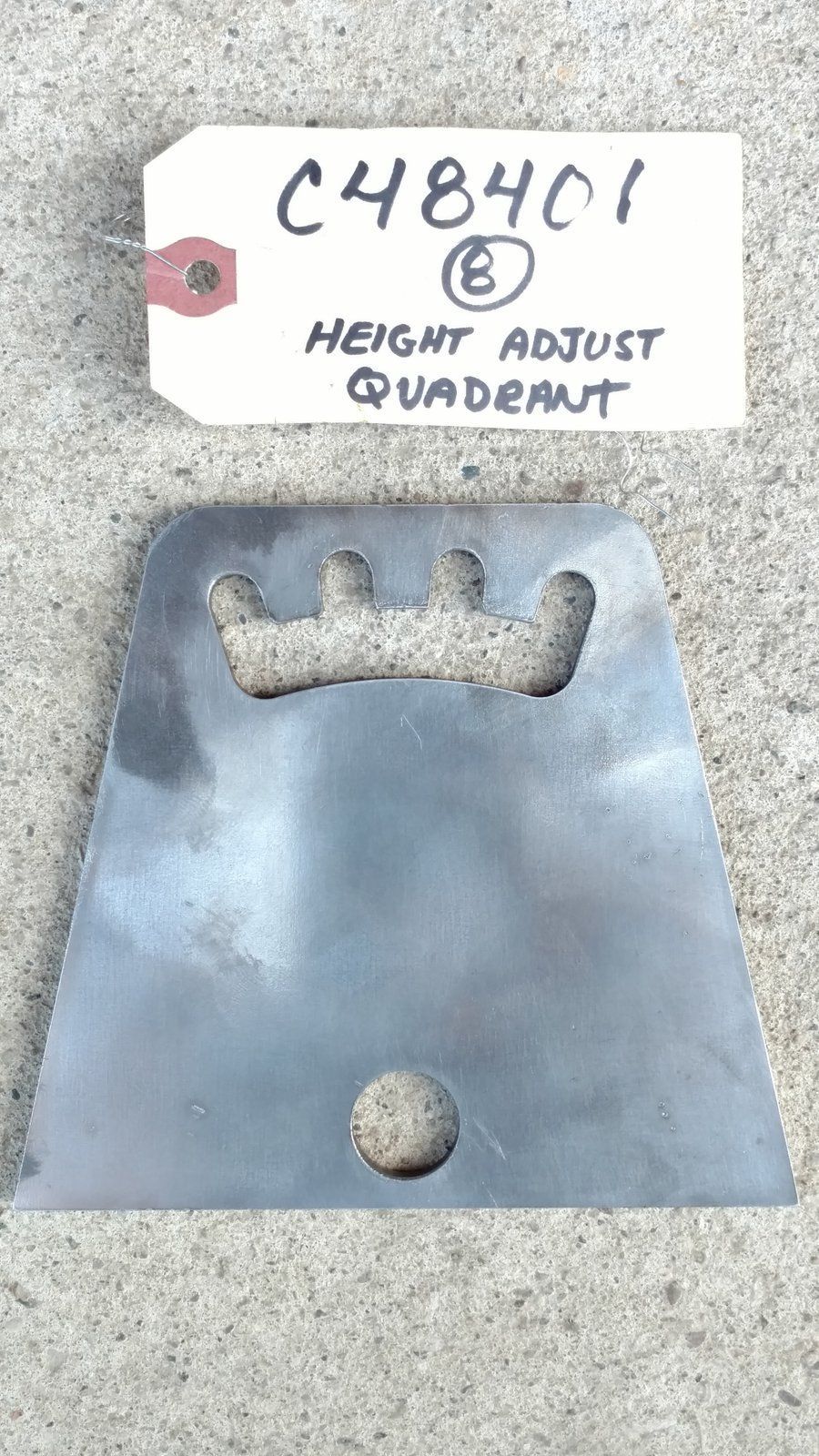 C48401 QUADRANT - OUTER HT ADJUST 4 NOTCH HYDRACUTTER C29561 - Ingersoll/Case Tractor Part
