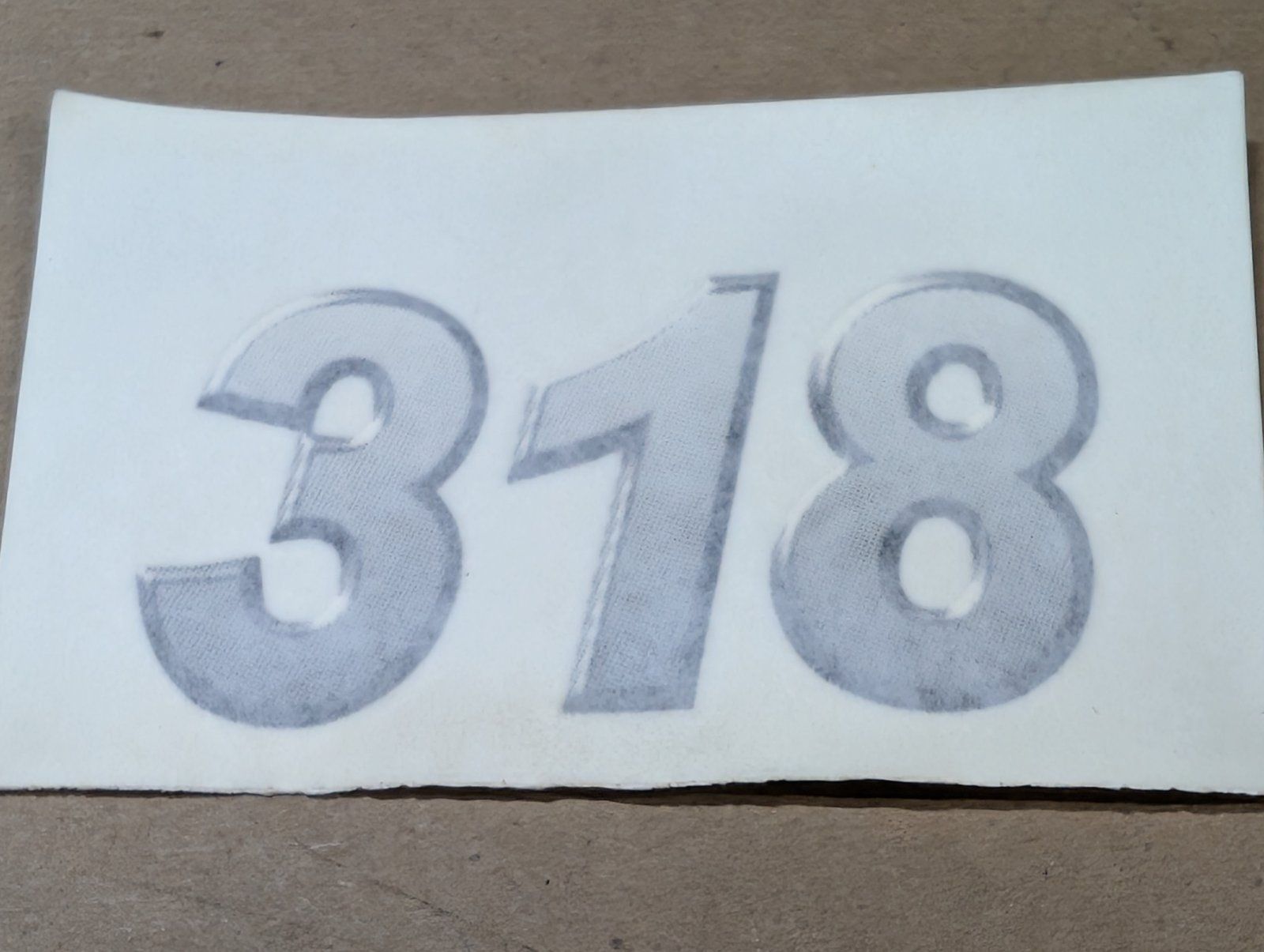 C48457 DECAL 318 MODEL NUMBER - Ingersoll/Case Tractor Part