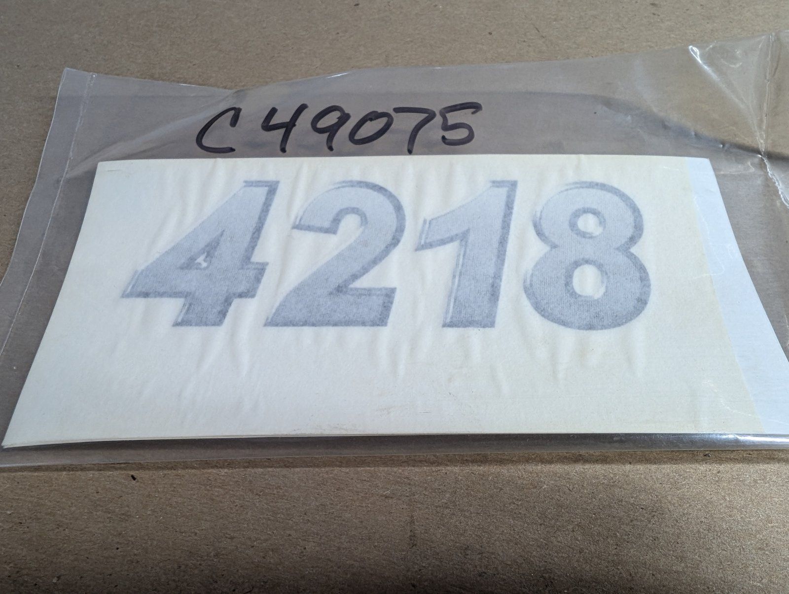 C49075 DECAL 4218 MODEL - Ingersoll/Case Tractor Part