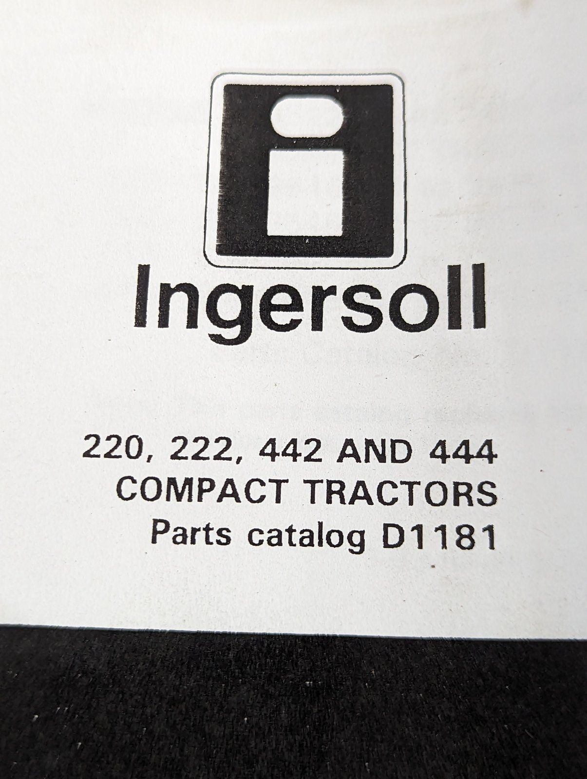 D1181 - 220 222 442 444 BY PINS MANUAL - Ingersoll/Case Tractor Part