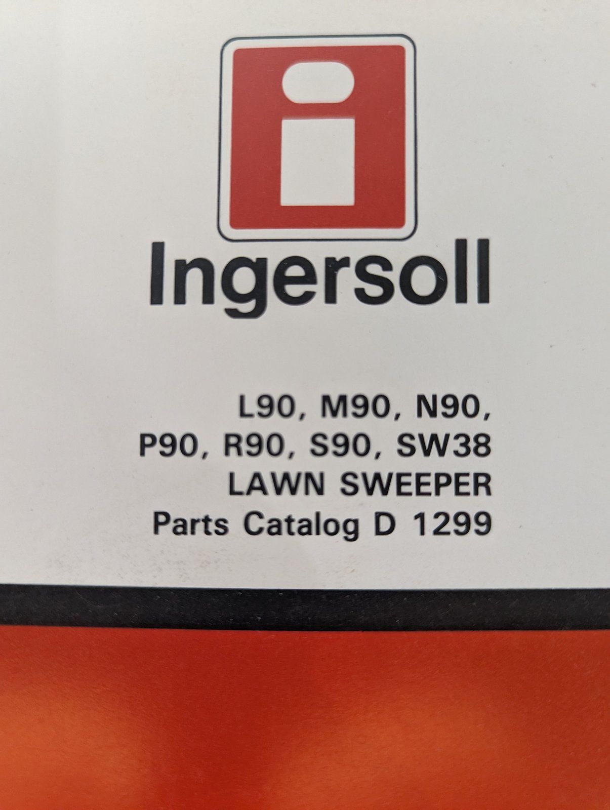 D1299 PC: LAWN SWEEPER SW38 S90 R90 L M N P R - Ingersoll/Case Tractor Part