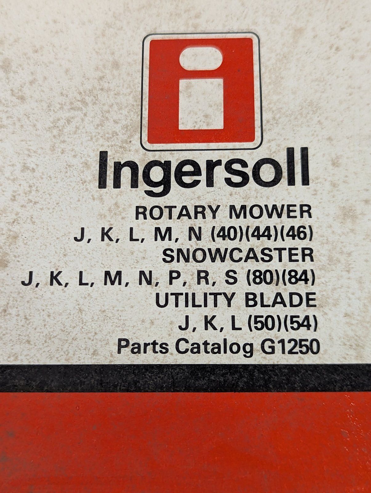 G1250 PC: J K L M N 40/44/46 MOWER 80/84 SNOWCASTER 50/54 UTILTIY BLADE - Ingersoll/Case Tractor Part