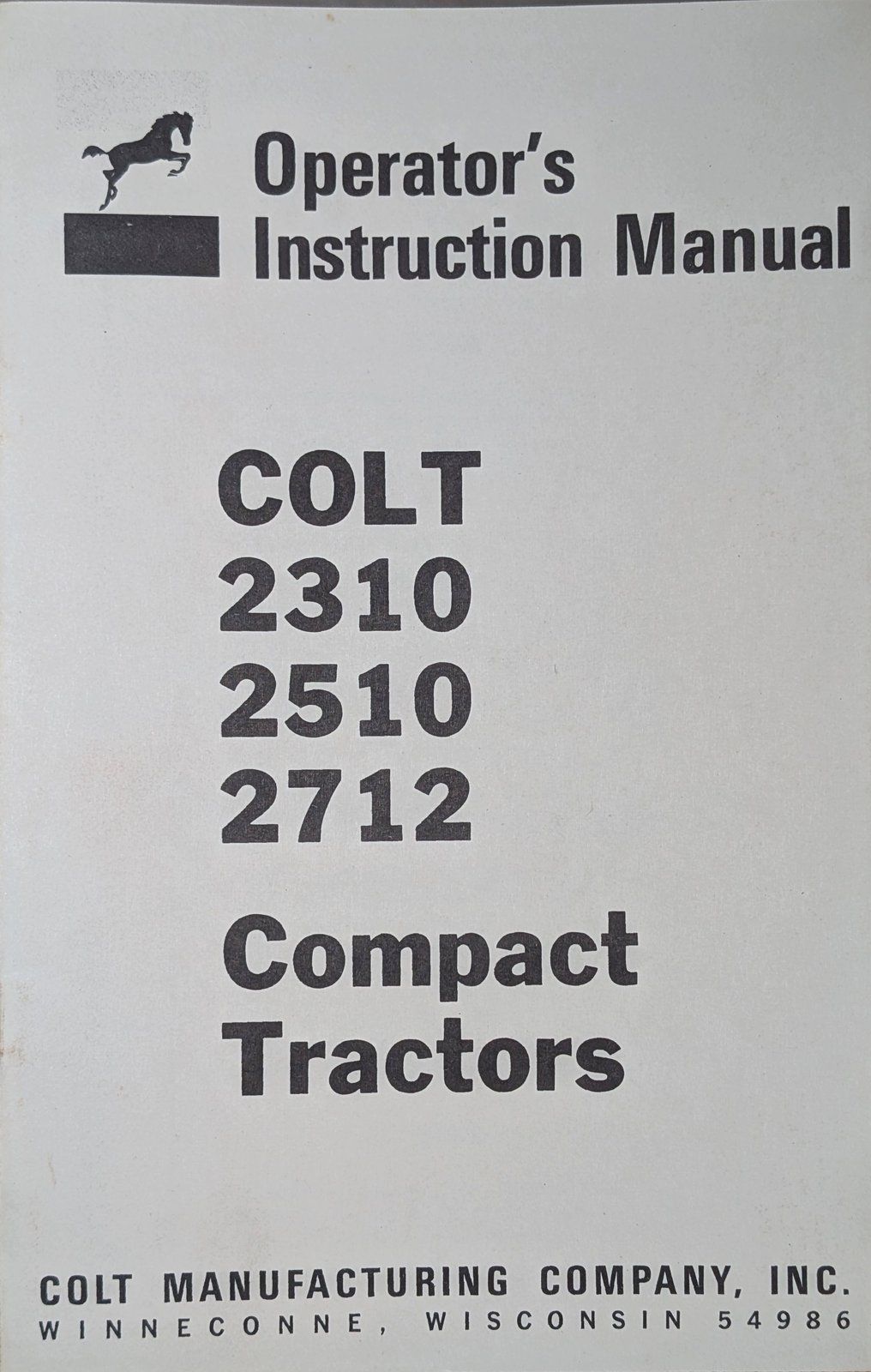 G5M3 OM COLT 2310 2510 2712 COLT TRACTOR - Ingersoll/Case Tractor Part