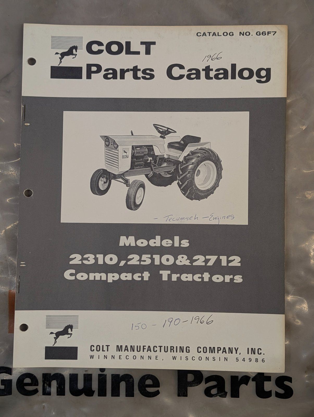 G6F7 PC COLT 2310 2510 2712 COMPACT TRACTOR - Ingersoll/Case Tractor Part