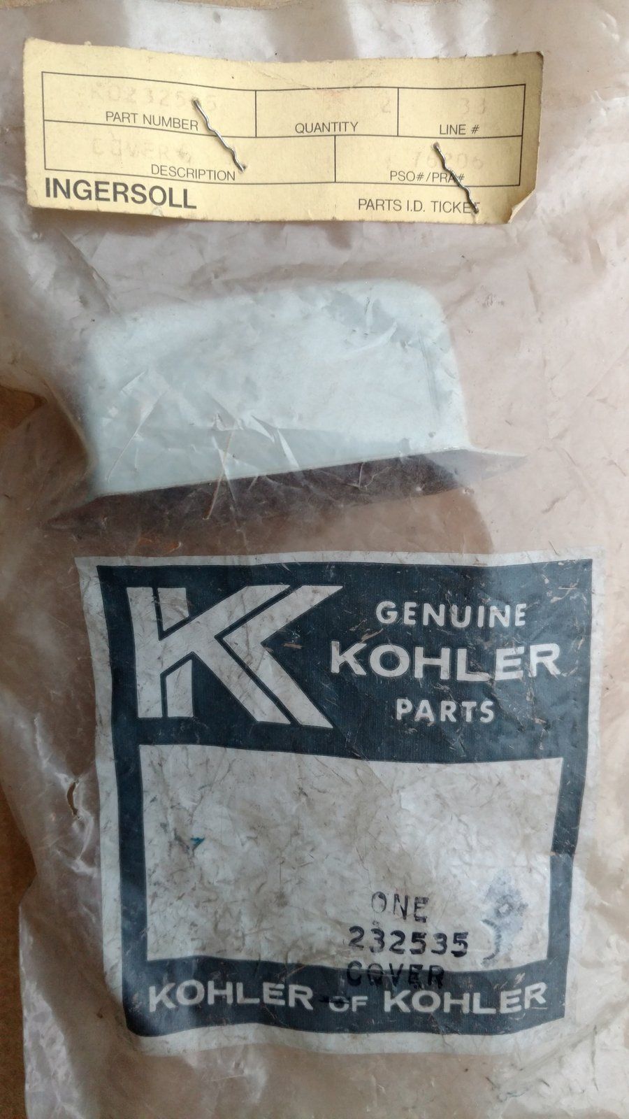 KO232535 KOHLER POINTS COVER - Ingersoll/Case Tractor Part