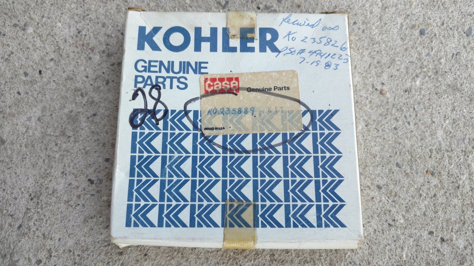 KO235889 RING KIT KOHLER - Ingersoll/Case Tractor Part