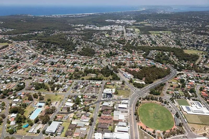 Aerial View of a Suburban Town With Roads — Jamac Cleaning Services in Charlestown, NSW