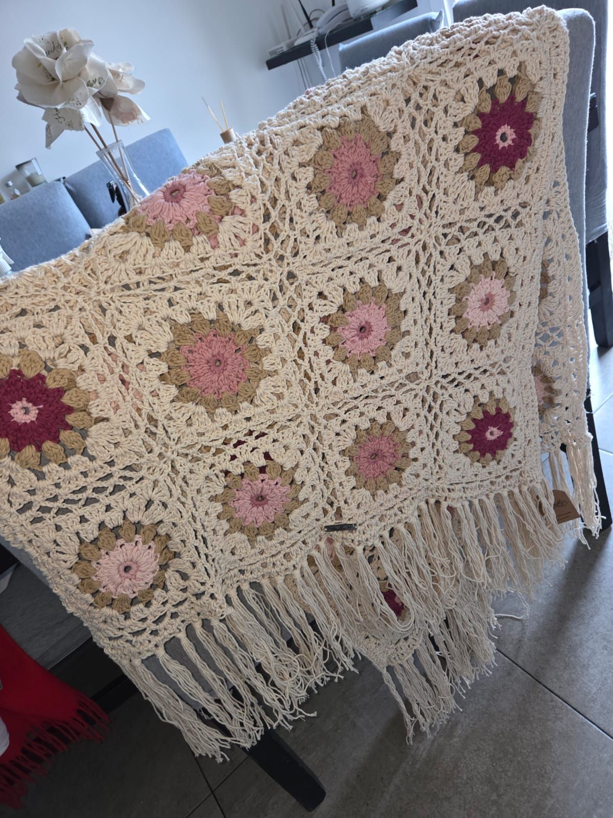 Manta con rosa