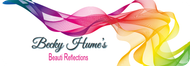 A colorful logo for becky hume 's beauti reflections
