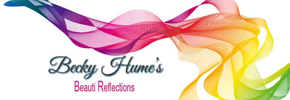 A colorful logo for becky hume 's beauti reflections